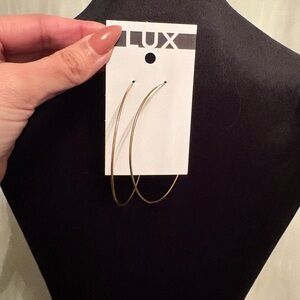 Lux Elegant Gold Oval Earrings